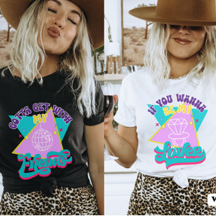 T-shirt Vous voulez être mon amoureux Drôle Retro 90s Bach