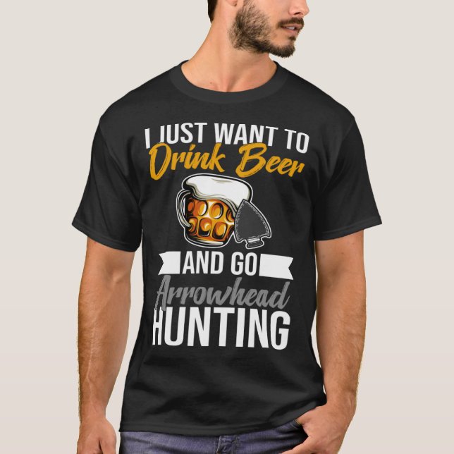 T-shirt Vous Voulez Juste Arrowhead Chasse Arrowhead Arrow (Devant)