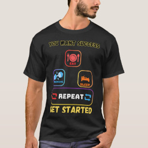 T-shirt vous-voulez-réussir-démarrez