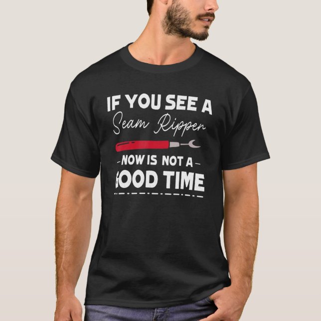 T-shirt Vous voyez un découseur Couture Patchwork (Devant)