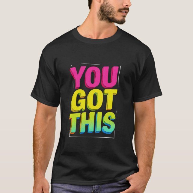 T-shirt Vous y Arrivez Typographie Motivationnelle (Devant)