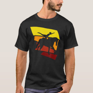 T-shirt Voûte Rétro Sur Le Cheval