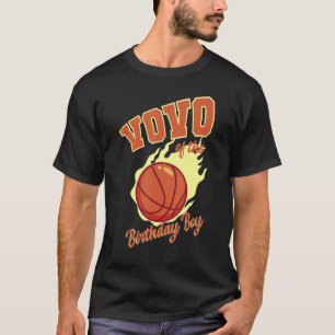 T-shirt Vovo Of The Birthday Boy Basketball Famille Annive