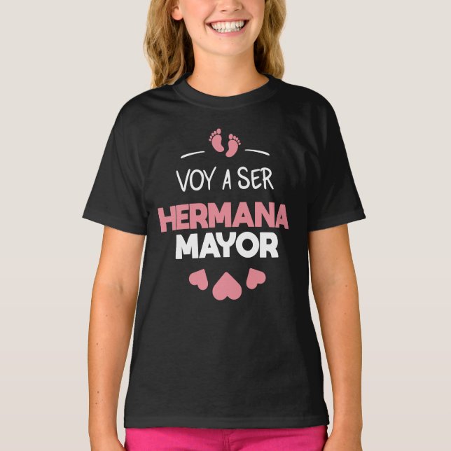 T-shirt Voy a ser hermana mayor (Devant)