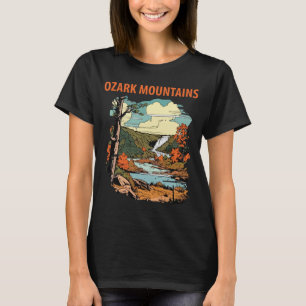 T-shirt Voyage à la chute de la rivière des montagnes Ozar