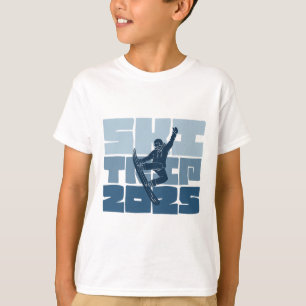 T-shirt Voyage à ski 2025 Hommes Femmes Drôle Ski Snowboar