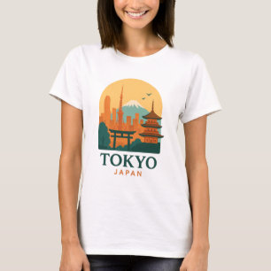 T-shirt Voyage à Tokyo au Japon Minimaliste Moderne