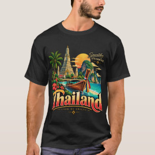 T-shirt Voyage au Thaïlande Monument Artistique Vintage