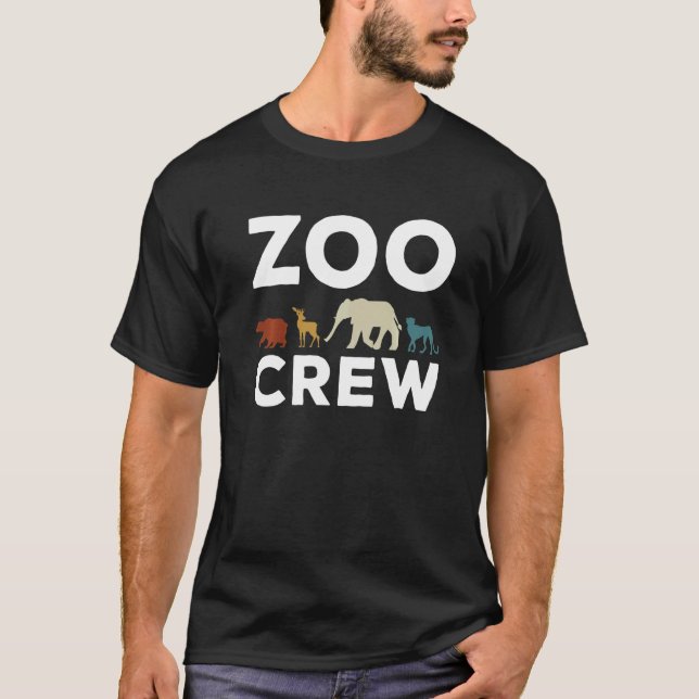 T-shirt Voyage au zoo Ours Guépard Éléphant (Devant)