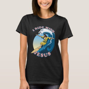 T-shirt Voyage avec Jésus L'illustration de Surfing Jesu