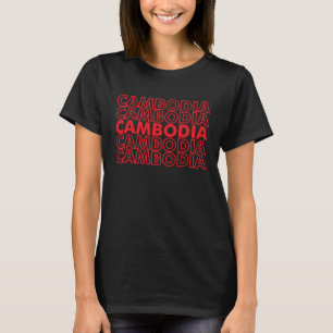 T-shirt Voyage Cambodge en Asie Rétro