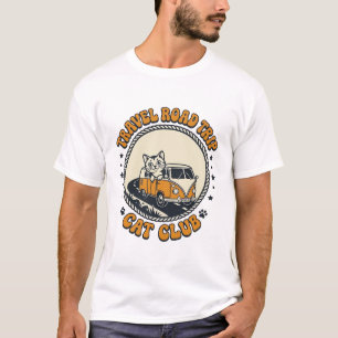 T-shirt Voyage Chemise Art Amoureux de Chat Animal de Comp