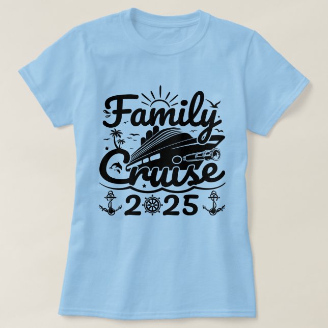 T-shirt Voyage cool Croisière amoureuse croisière en famil (Design devant)