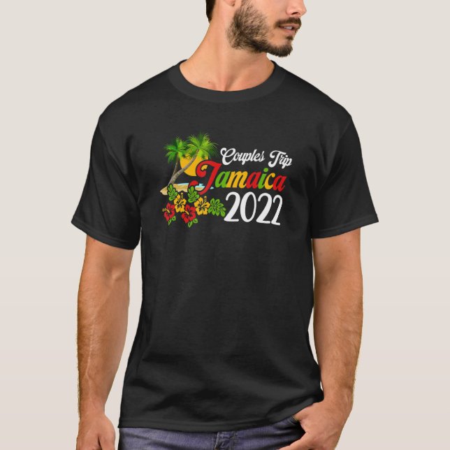 T-shirt Voyage Couples 2022 Jamaïque Caraïbes Famille Vaca (Devant)