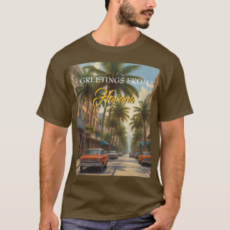 T-shirt Voyage Cuba vintage - Salutations de La Havane