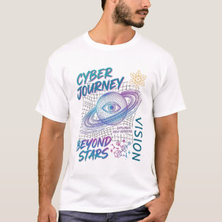 T-shirt Voyage Cybernétique - Esthétique Spatiale Futurist