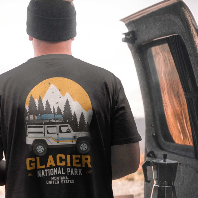 T-shirt Voyage dans le parc national de Glacier au Montana (Créateur téléchargé)