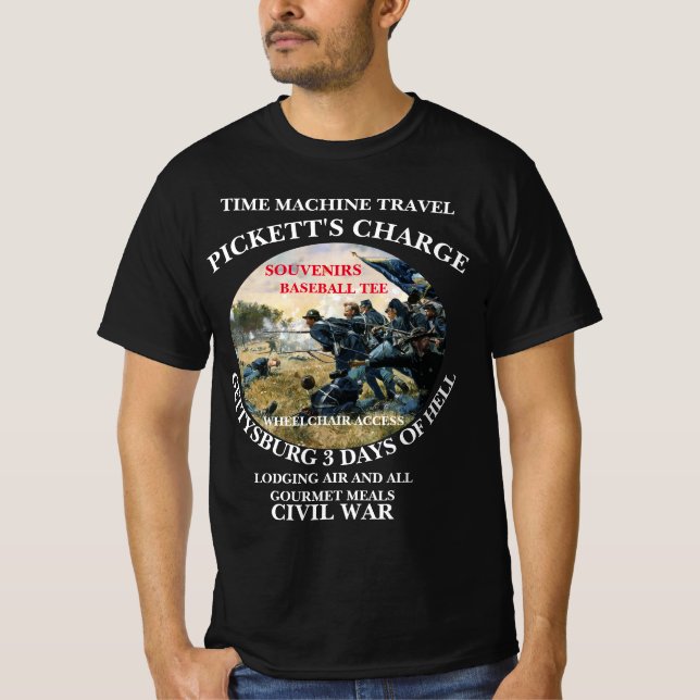 T-SHIRT VOYAGE DANS LE TEMPS MACHINE BATAILLE DE GETTYSBUR (Devant)