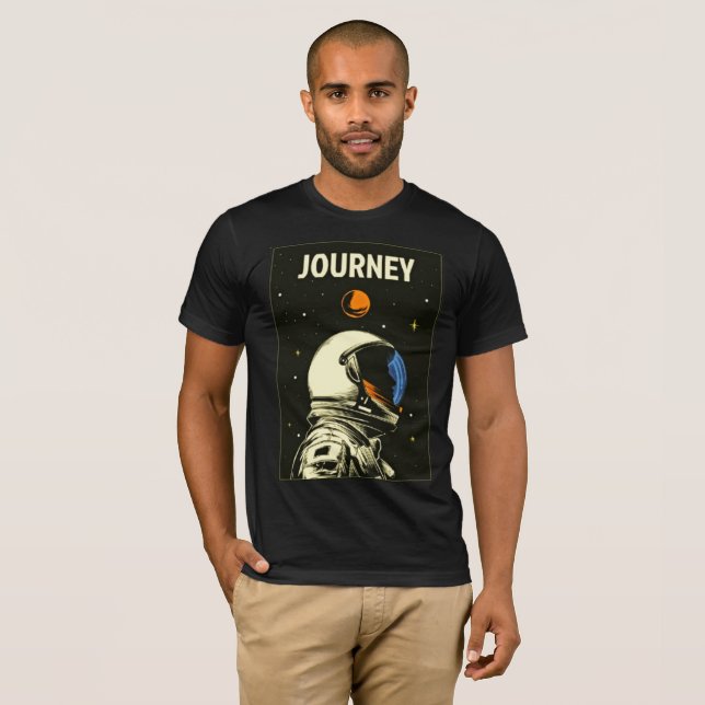 T-shirt Voyage d'astronaute rétro - Explorez en st (Devant entier)