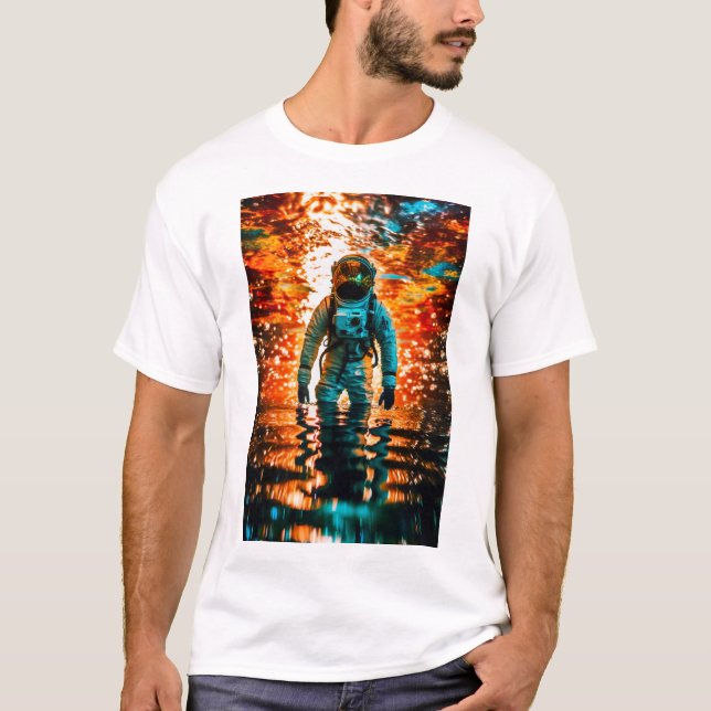 T-shirt Voyage d'astronaute - Treading Stellar Seas (Devant)