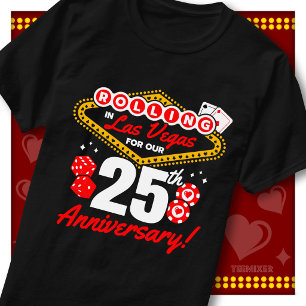 T-shirt Voyage de couple pour le 25e anniversaire à Las Ve