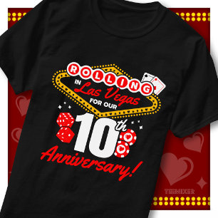 T-shirt Voyage de couple pour les 10 ans de Rolling In Las