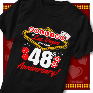 T-shirt Voyage de couple pour les 48 ans de Rolling In Las