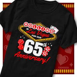 T-shirt Voyage de Couple pour les 65 ans à Las Vegas dans