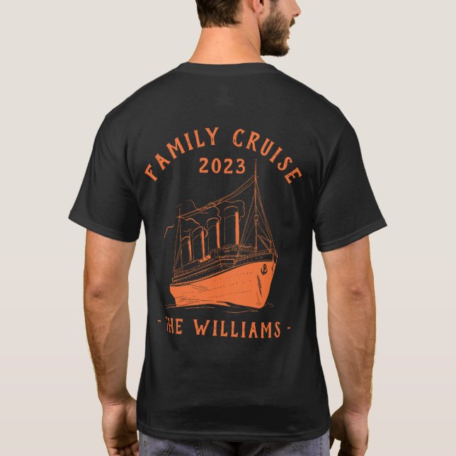 T-shirt Voyage de croisière en famille personnalisée (Dos)