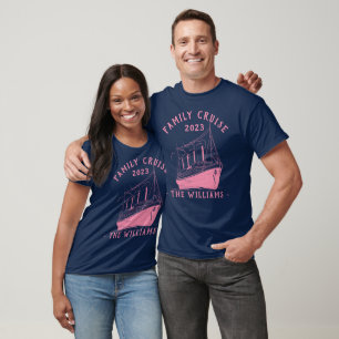 T-shirt Voyage de croisière en famille personnalisée