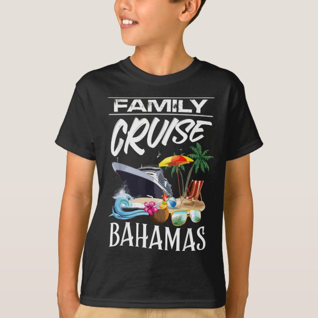 T-shirt Voyage de croisière famille Bahamas (Devant)