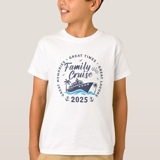 T-shirt Voyage de croisière sur mesure en famille (Devant)