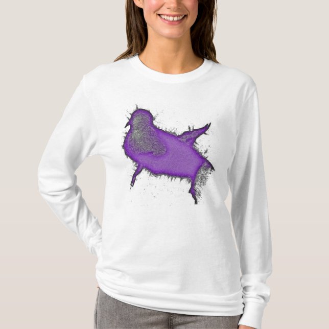 T-shirt Voyage de dames d'une longue douille rêveuse (Devant)