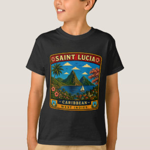 T-shirt voyage de famille à Sainte-Lucie caraïbes Sainte-L
