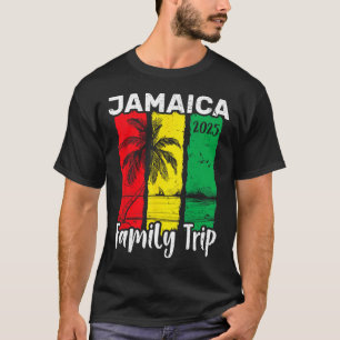 T-shirt Voyage de famille Jamaïque 2025 Île tropicale Vaca