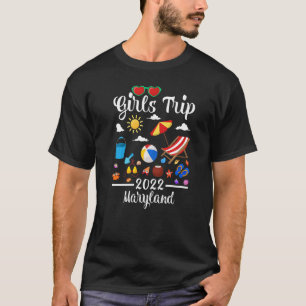 T-shirt Voyage de filles 2022 Vacances d'été Maryland Beac