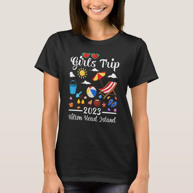 T-shirt Voyage de filles 2023 Caroline du Sud Hilton Head  (Devant)