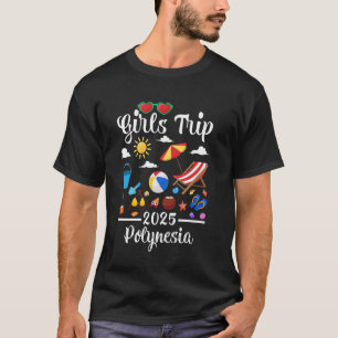 T-shirt Voyage de filles 2025 Vacances d'été Plage de Poly