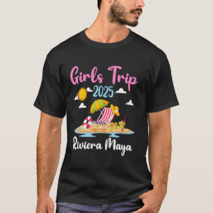 T-shirt Voyage de filles à la plage de Riviera Maya 2025 V