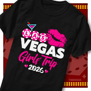 T-shirt Voyage de filles à Las Vegas 2026 Fête au casino a