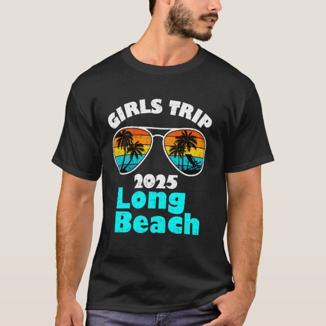 T-shirt Voyage de filles à Long Beach 2025 Week-end fémini (Devant)