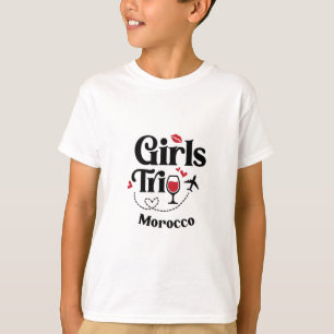 T-shirt Voyage de filles au vin mignon Maroc Vacances