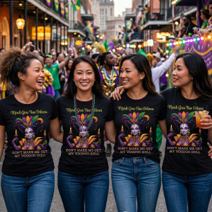 T-shirt Voyage de filles de la Reine Voodoo du Mardi Gras