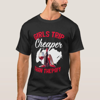 T-shirt Voyage de filles drôle Bachelorette Fête du vin Fi