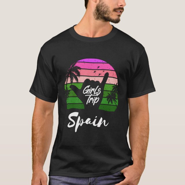 T-shirt Voyage de filles Espagne Vacances (Devant)