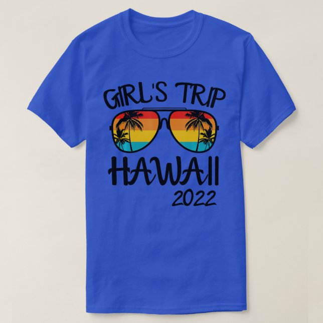 T-shirt Voyage de filles Hawaii 2022 Lunettes de soleil va (Design devant)