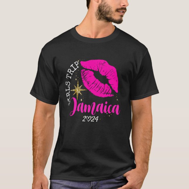 T-shirt Voyage de filles Jamaïque 2024 Plage Femme Vacatio (Devant)