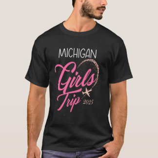 T-shirt Voyage de filles Michigan 2025 Chemise Femmes Week