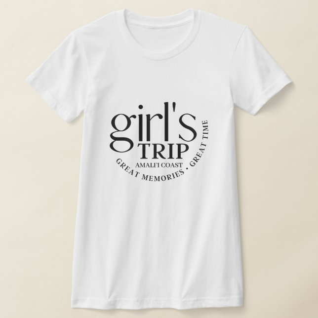 T-shirt Voyage de filles sur mesure Grands souvenirs Group (Poser)