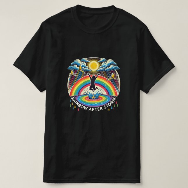 T-shirt Voyage de guérison : Arc en ciel de l'espoir (Design devant)